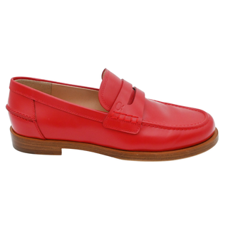 GIANVITO ROSSI | Red Michael Leather Loafers