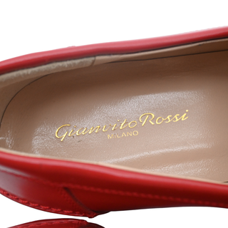 GIANVITO ROSSI | Red Michael Leather Loafers
