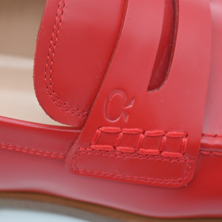 GIANVITO ROSSI | Red Michael Leather Loafers