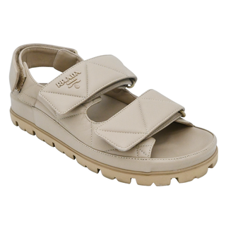 PRADA | Beige Quilted Chunky Sandals