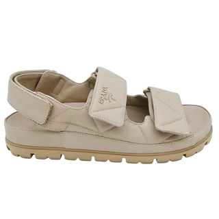 PRADA | Beige Quilted Chunky Sandals