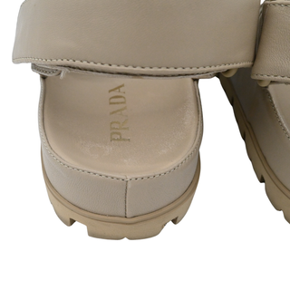 PRADA | Beige Quilted Chunky Sandals