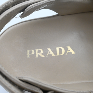 PRADA | Beige Quilted Chunky Sandals