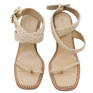 ULLA JOHNSON | Lydia Raffia Heeled Sandals