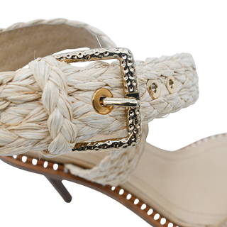 ULLA JOHNSON | Lydia Raffia Heeled Sandals