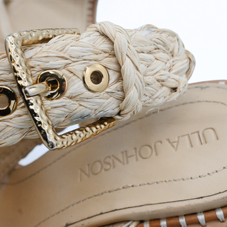 ULLA JOHNSON | Lydia Raffia Heeled Sandals