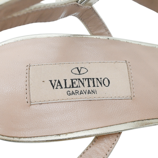VALENTINO GARAVANI | Gold Metallic Rockstud Pointed Heels