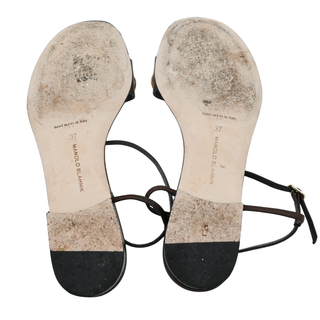 MANOLO BLAHNIK | Chaouhen Leather Flats