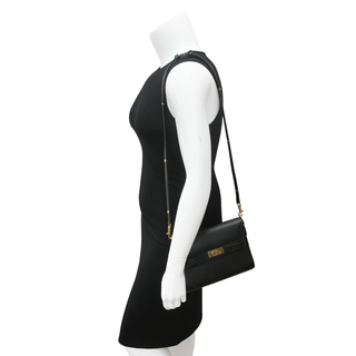 TORY BURCH | Black Leather Lee Radziwill Shoulder Bag
