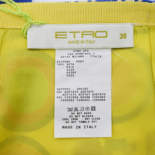 ETRO | Multicolored Geometric and Floral Silk Skirt