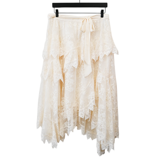 ZIMMERMANN | Lace Asymmetric Midi Skirt