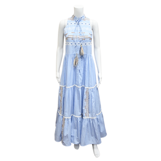 SILVIA TCHERASSI | Celestial Blue Embroidered Aviation Dress