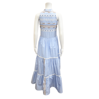 SILVIA TCHERASSI | Celestial Blue Embroidered Aviation Dress