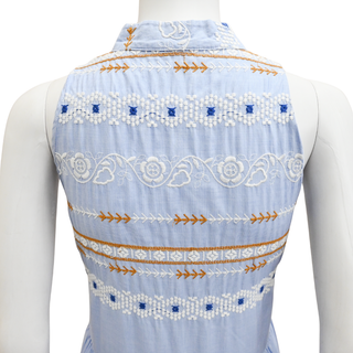 SILVIA TCHERASSI | Celestial Blue Embroidered Aviation Dress