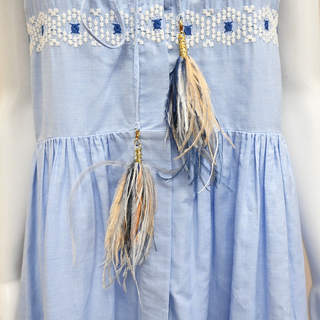 SILVIA TCHERASSI | Celestial Blue Embroidered Aviation Dress