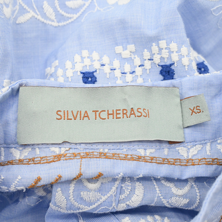SILVIA TCHERASSI | Celestial Blue Embroidered Aviation Dress
