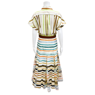 SILVIA TCHERASSI | Multicolor Stripes Odila Midi Dress