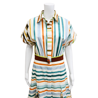 SILVIA TCHERASSI | Multicolor Stripes Odila Midi Dress