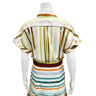 SILVIA TCHERASSI | Multicolor Stripes Odila Midi Dress
