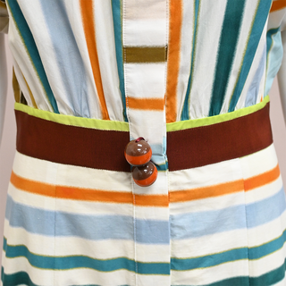 SILVIA TCHERASSI | Multicolor Stripes Odila Midi Dress