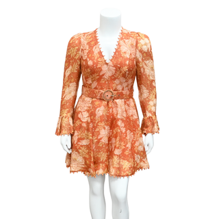 ZIMMERMANN | Kaleidoscope Floral Linen Blend Mini Dress