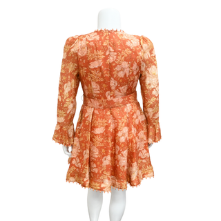 ZIMMERMANN | Kaleidoscope Floral Linen Blend Mini Dress