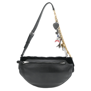 BALENCIAGA | Black Charms Souvenir Velvet Belt Bag
