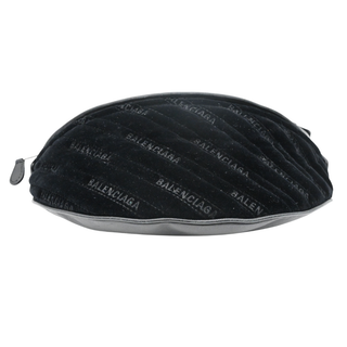 BALENCIAGA | Black Charms Souvenir Velvet Belt Bag