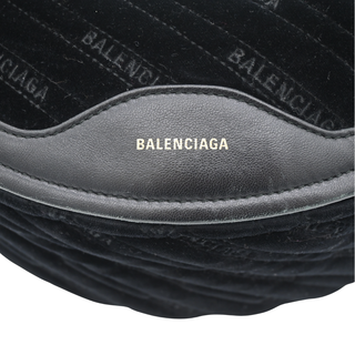 BALENCIAGA | Black Charms Souvenir Velvet Belt Bag