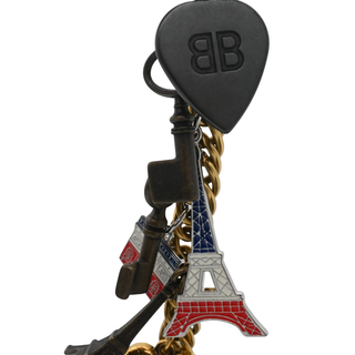BALENCIAGA | Black Charms Souvenir Velvet Belt Bag