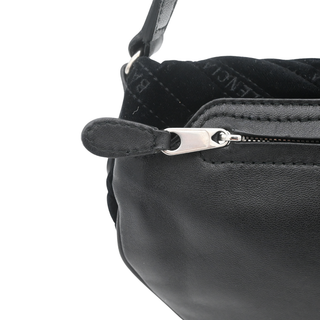 BALENCIAGA | Black Charms Souvenir Velvet Belt Bag