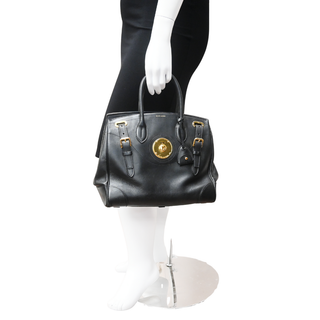 RALPH LAUREN | Black Leather Soft Ricky Bag