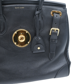 RALPH LAUREN | Black Leather Soft Ricky Bag