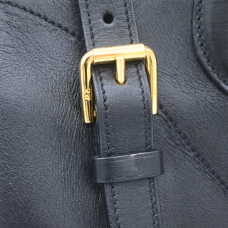 RALPH LAUREN | Black Leather Soft Ricky Bag