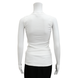 BRUNELLO CUCINELLI | White Ribbed Monili Tank Top