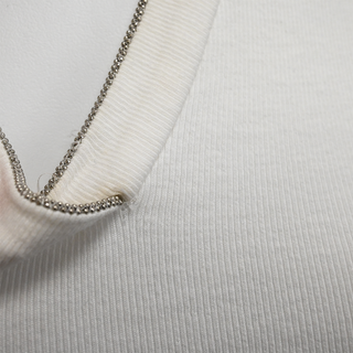 BRUNELLO CUCINELLI | White Ribbed Monili Tank Top