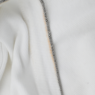 BRUNELLO CUCINELLI | White Ribbed Monili Tank Top
