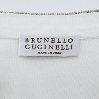 BRUNELLO CUCINELLI | White Ribbed Monili Tank Top