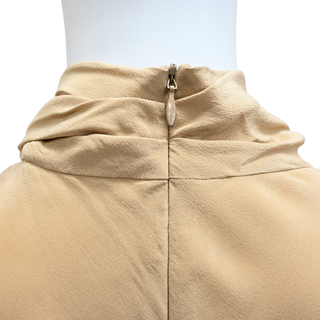 THE ROW | Dark Beige Silk Sleeveless Blouse