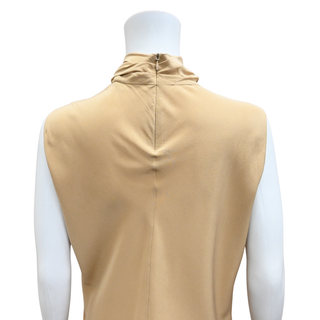 THE ROW | Dark Beige Silk Sleeveless Blouse