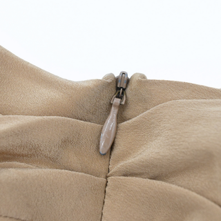 THE ROW | Dark Beige Silk Sleeveless Blouse