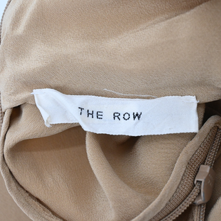 THE ROW | Dark Beige Silk Sleeveless Blouse