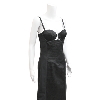 GUCCI | Black Silk Duchesse Cut-Out Dress