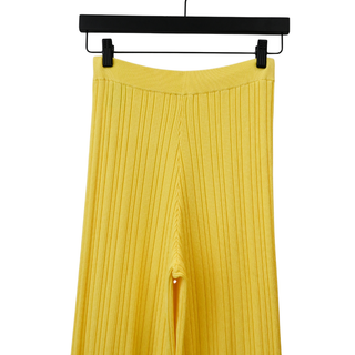 CULT GAIA | Bright Yellow Ribbed Knit Pants