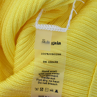 CULT GAIA | Bright Yellow Ribbed Knit Pants