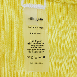 CULT GAIA | Bright Yellow Ribbed Knit Wrap Cardigan Top