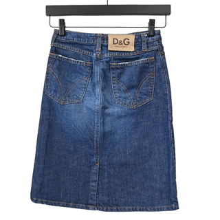 DOLCE & GABBANA | Distressed Denim Mini Skirt