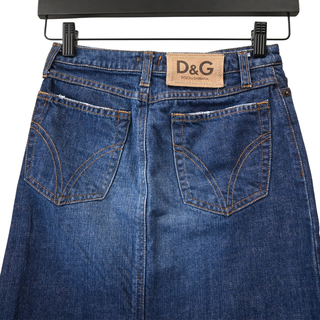DOLCE & GABBANA | Distressed Denim Mini Skirt