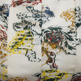 OSCAR DE LA RENTA | Ivory Multicolor Printed Sleeveless Dress