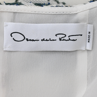 OSCAR DE LA RENTA | Ivory Multicolor Printed Sleeveless Dress